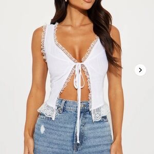 Frolicking Through Top - White